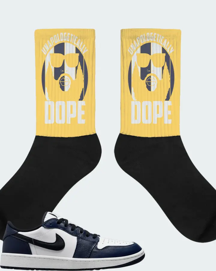 Jordan 1 Retro Low Golf Sneaker Matching Yellow Socks - UNAPOLOGETICALLY DOPE Man