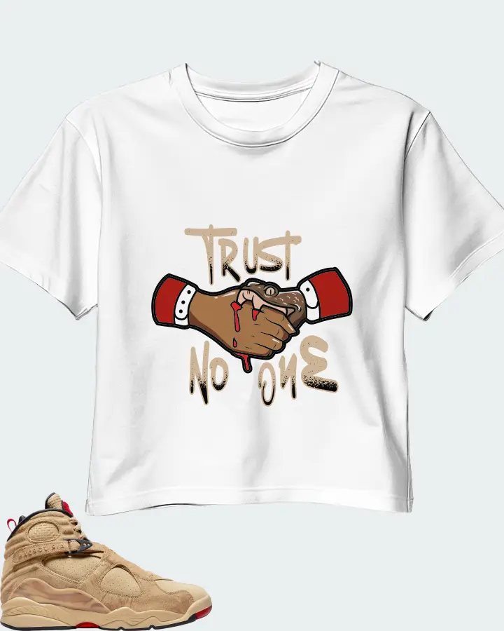 Jordan 8 Retro SE Sneaker Matching White Crop Top - Trust No One