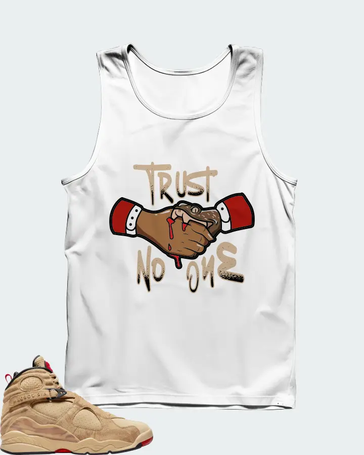 Jordan 8 Retro SE Sneaker Matching White Tank Top - Trust No One