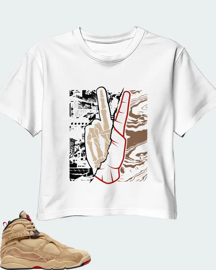 Jordan 8 Retro SE Sneaker Matching White Crop Top - Peace of mind