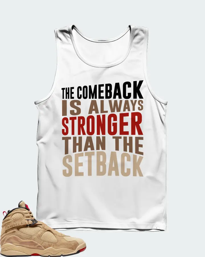 Jordan 8 Retro SE Sneaker Matching White Tank Top - The Comeback