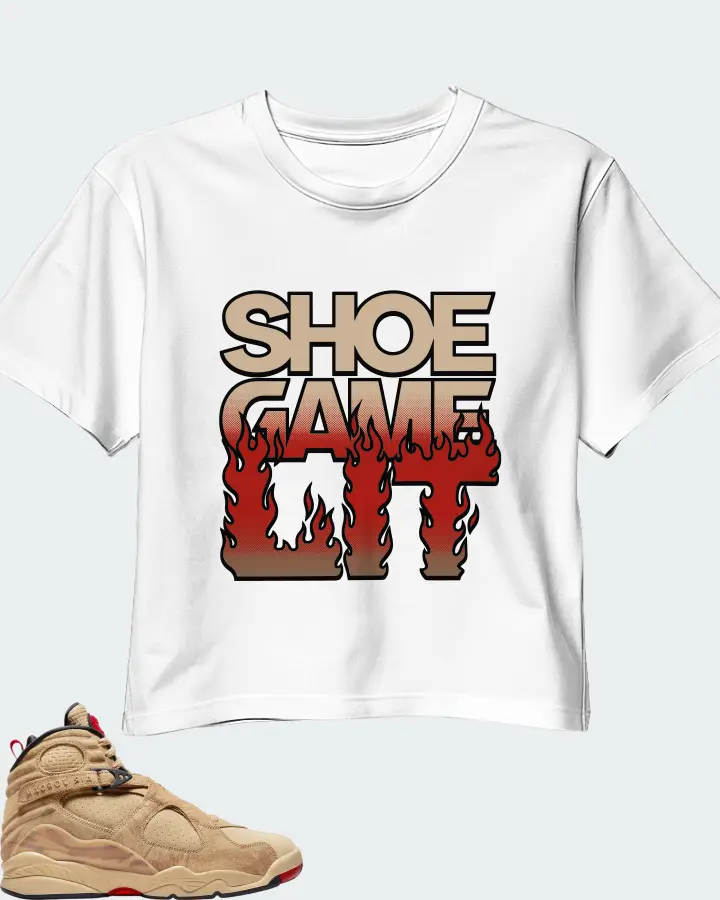 Jordan 8 Retro SE Sneaker Matching White Crop Top - Shoe Game Lit Refreshed