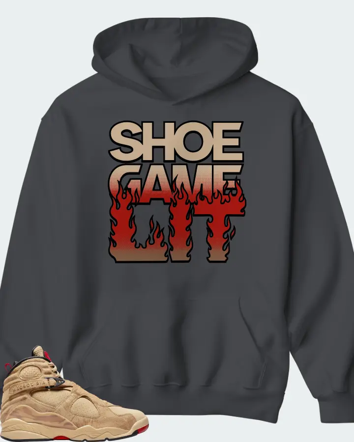 Jordan 8 Retro SE Sneaker Matching Dark Grey Hoodie - Shoe Game Lit Refreshed