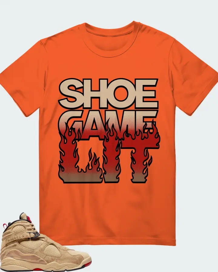 Jordan 8 Retro SE Sneaker Matching Orange T-Shirt - Shoe Game Lit Refreshed