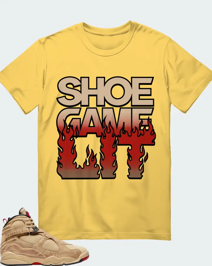 Jordan 8 Retro SE Sneaker Matching Yellow T-Shirt - Shoe Game Lit Refreshed