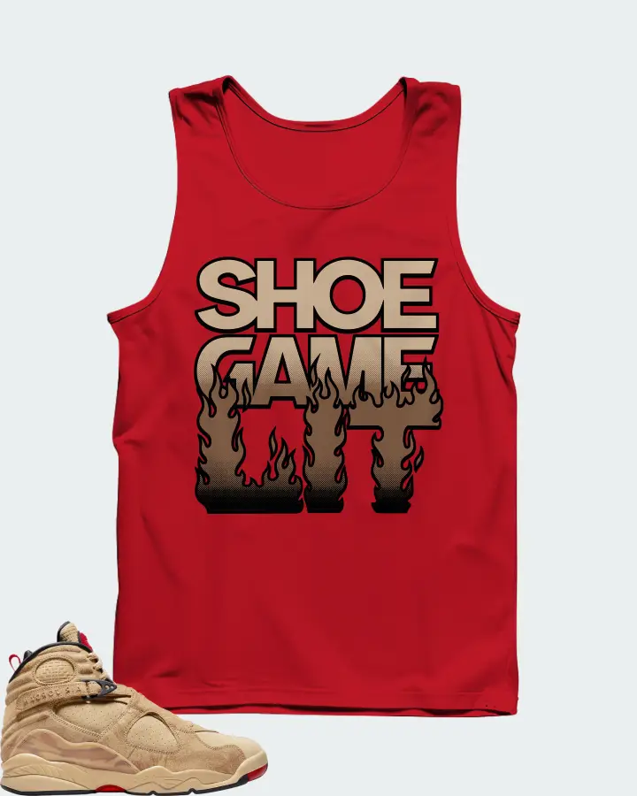 Jordan 8 Retro SE Sneaker Matching Red Tank Top - Shoe Game Lit Refreshed
