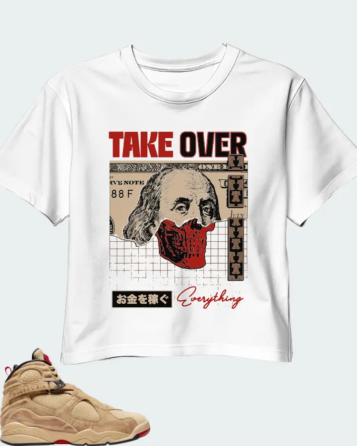 Jordan 8 Retro SE Sneaker Matching White Crop Top - Take Over