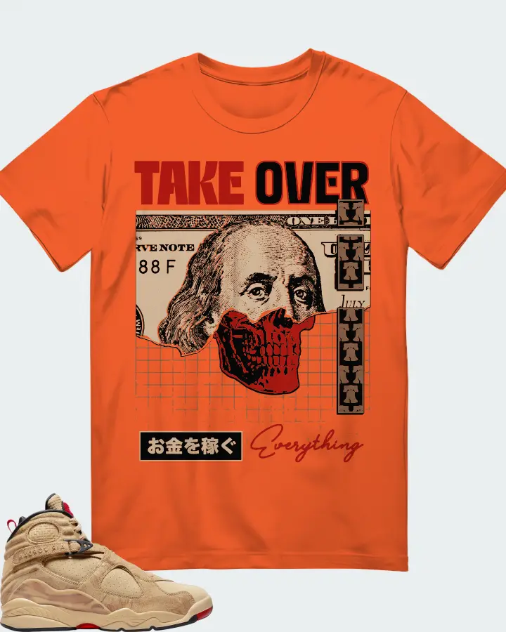 Jordan 8 Retro SE Sneaker Matching Orange T-Shirt - Take Over