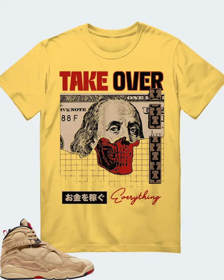 Jordan 8 Retro SE Sneaker Matching Yellow T-Shirt - Take Over