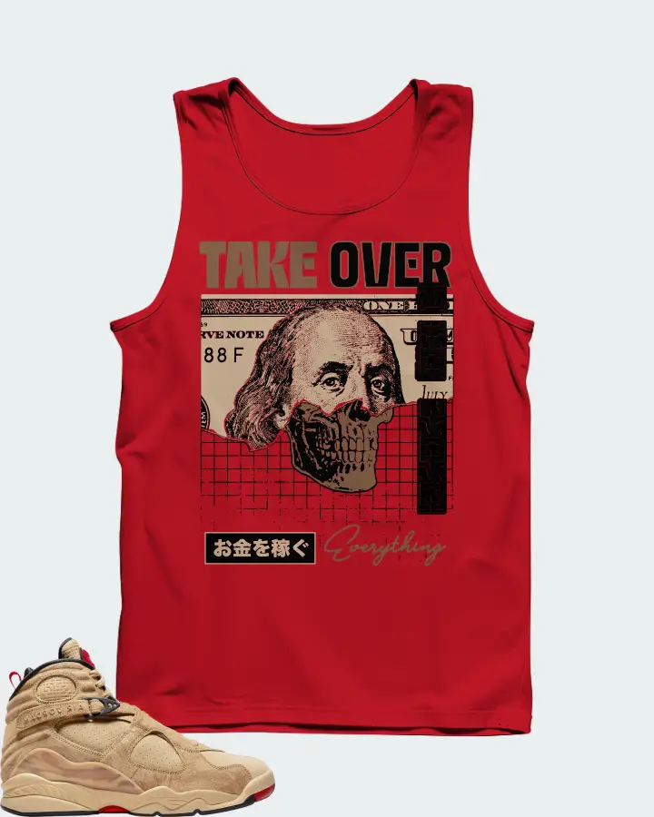 Jordan 8 Retro SE Sneaker Matching Red Tank Top - Take Over