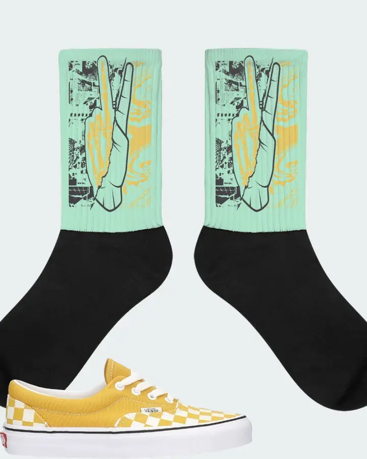 Vans Era Sneaker Matching Mint Socks - Peace of mind