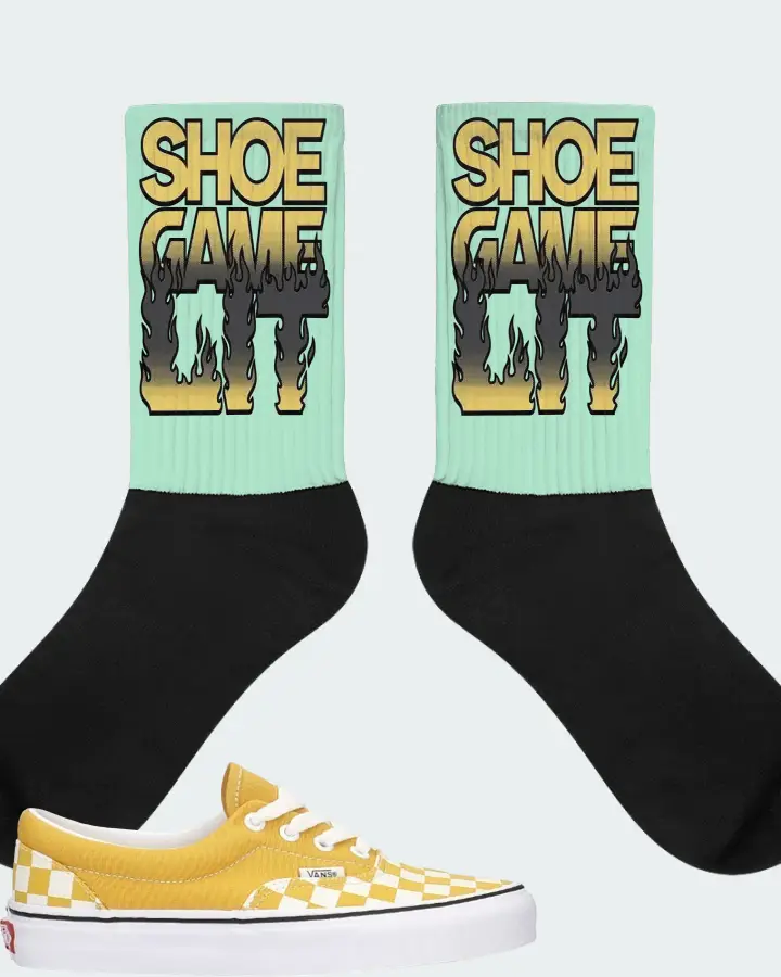 Vans Era Sneaker Matching Mint Socks - Shoe Game Lit Refreshed