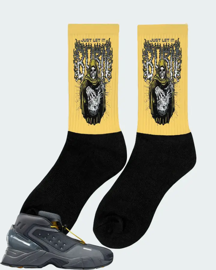 Reebok Ecto Boot Sneaker Matching Yellow Socks (Just Let It Burn) - View 3