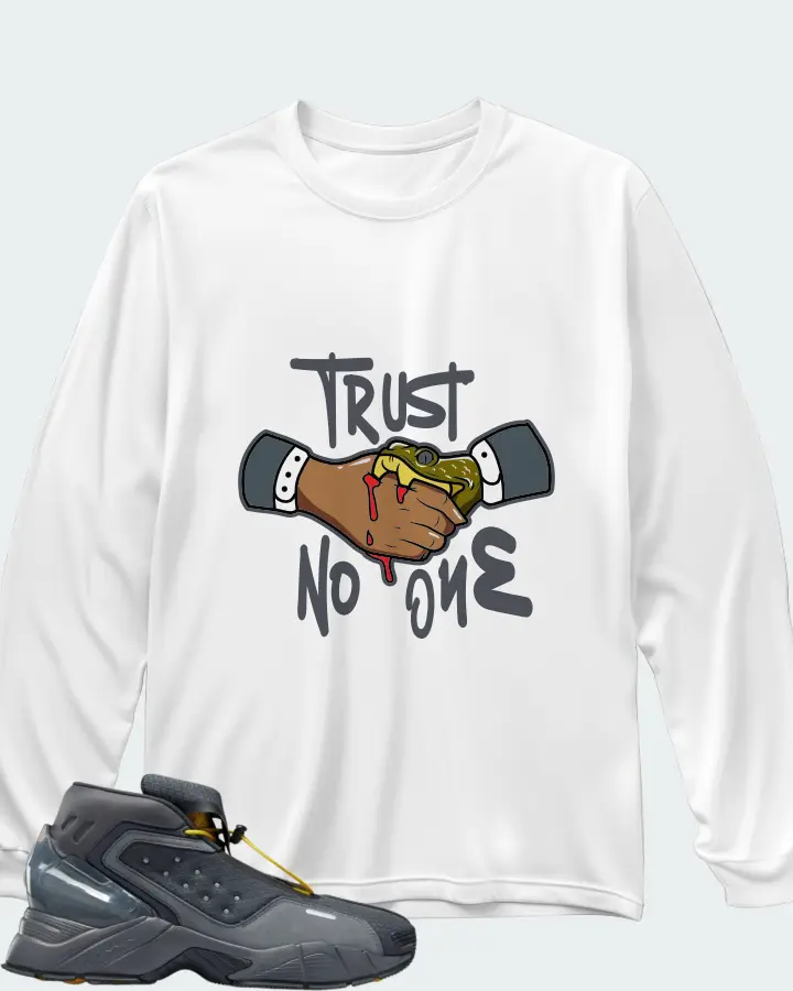 Reebok Ecto Boot Sneaker Matching White Long Sleeve T-Shirt - Trust No One