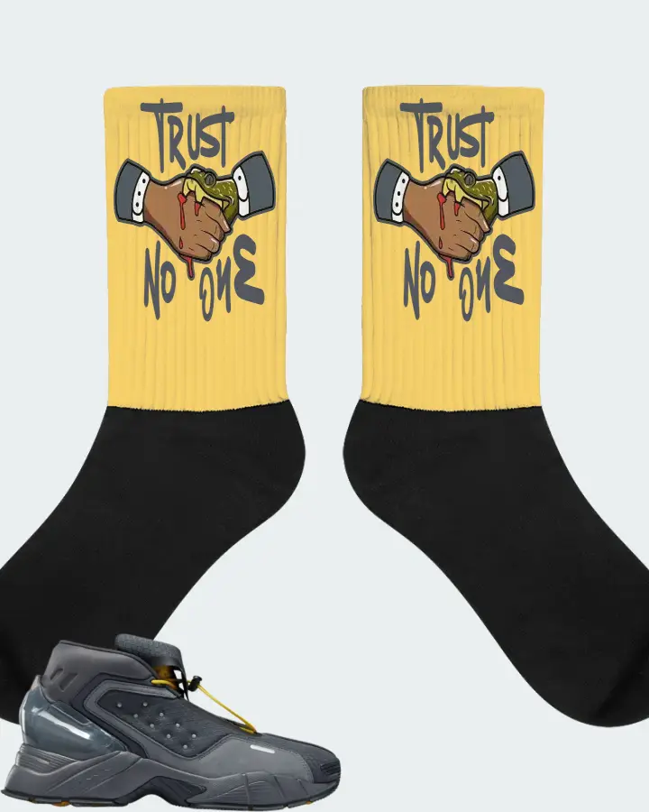 Reebok Ecto Boot Sneaker Matching Yellow Socks - Trust No One