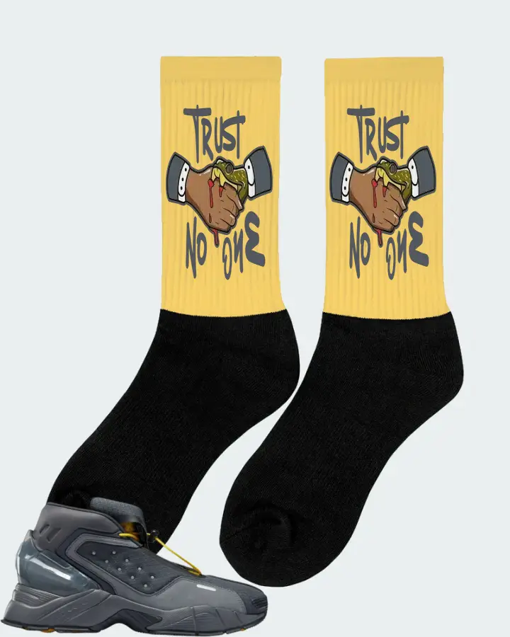 Reebok Ecto Boot Sneaker Matching Yellow Socks (Trust No One) - View 3