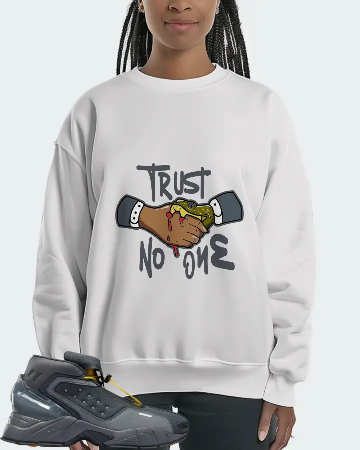 Reebok Ecto Boot Sneaker Matching White Sweatshirt (Trust No One) - View 3