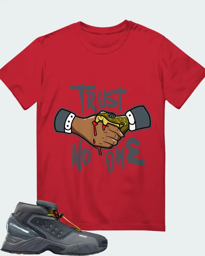 Reebok Ecto Boot Sneaker Matching Red Gildan T-Shirt - Trust No One