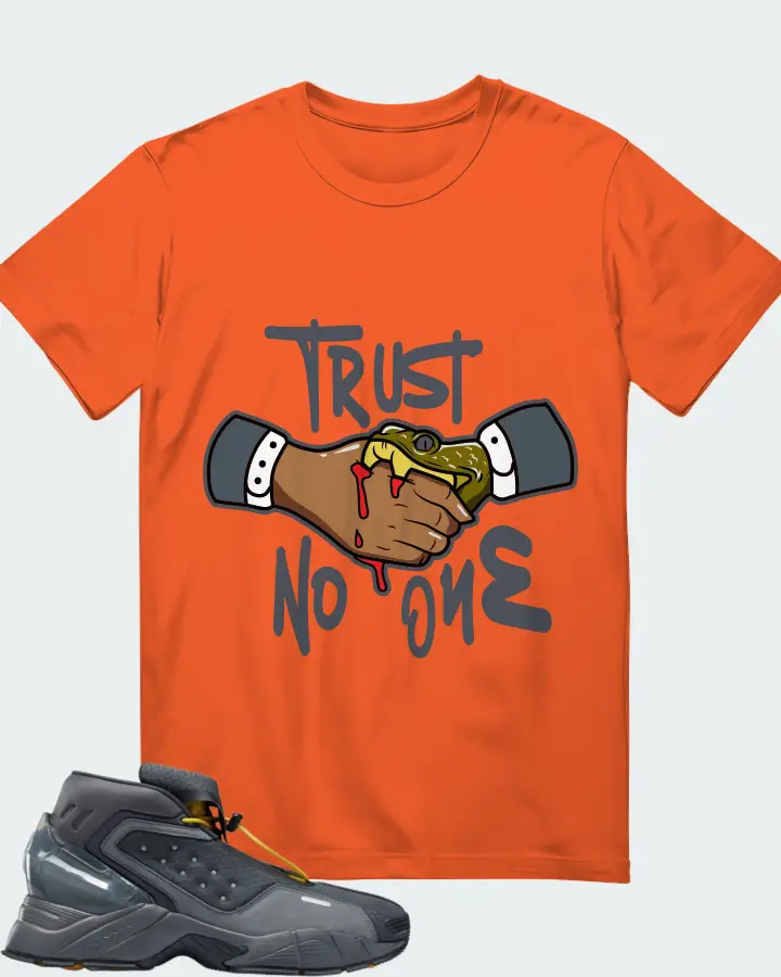 Reebok Ecto Boot Sneaker Matching Orange T-Shirt - Trust No One