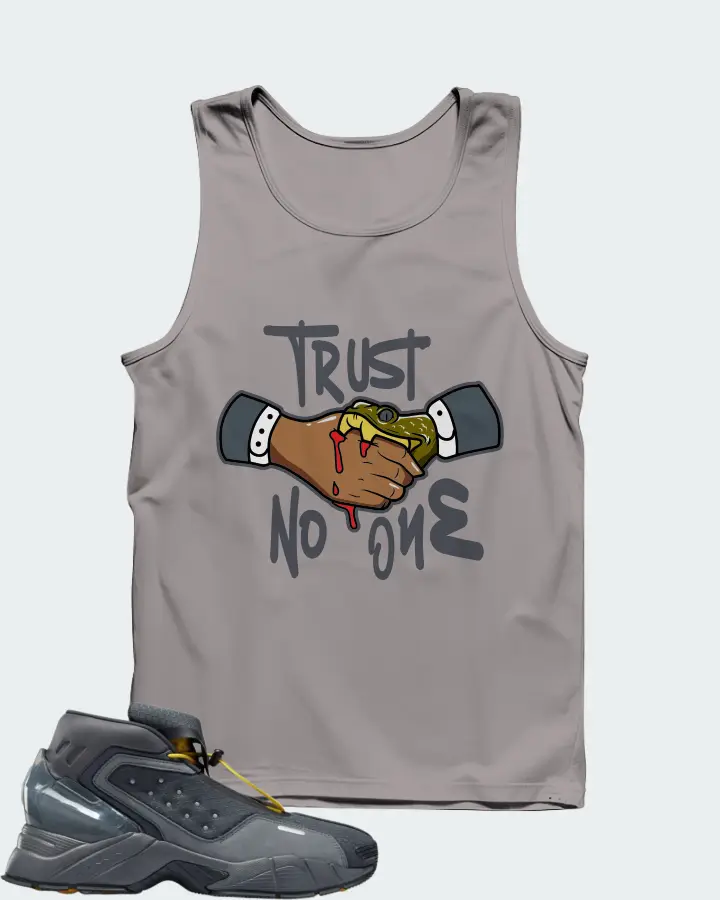 Reebok Ecto Boot Sneaker Matching Grey Tank Top - Trust No One