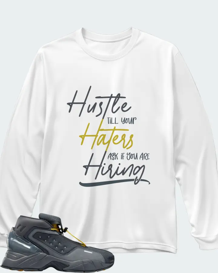 Reebok Ecto Boot Sneaker Matching White Long Sleeve T-Shirt - HUSTLE TILL YOUR HATERS ASK