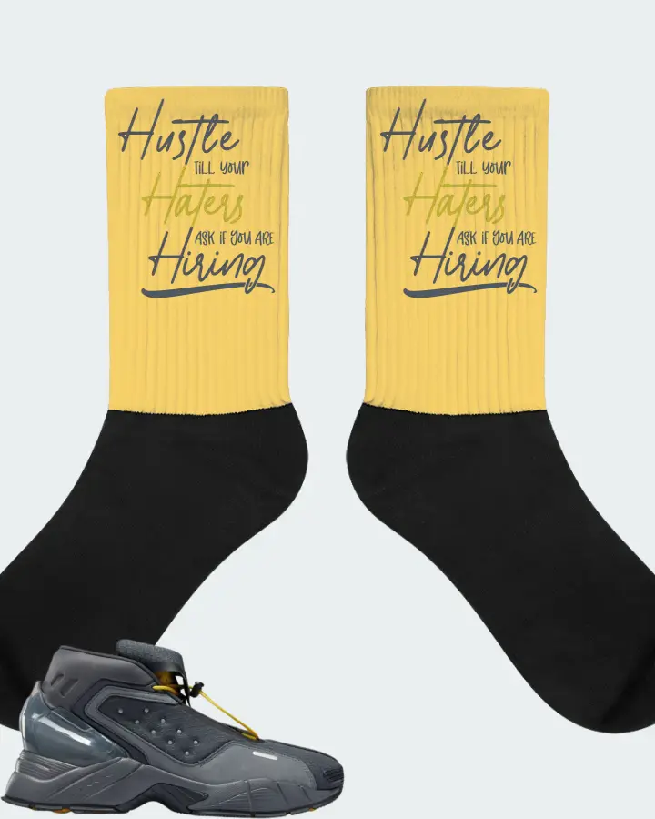 Reebok Ecto Boot Sneaker Matching Yellow Socks - HUSTLE TILL YOUR HATERS ASK