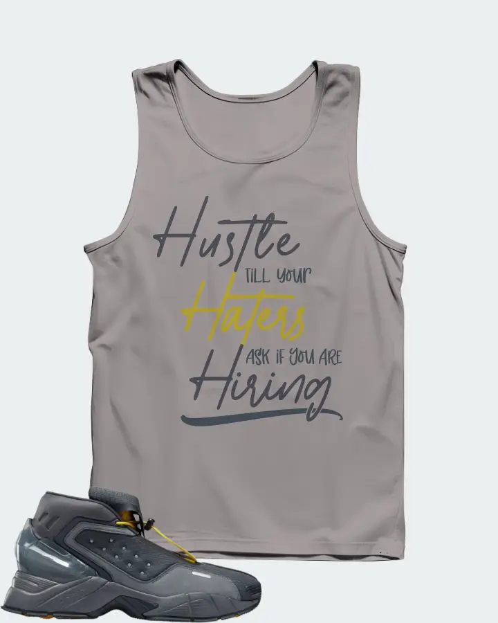 Reebok Ecto Boot Sneaker Matching Grey Tank Top - HUSTLE TILL YOUR HATERS ASK