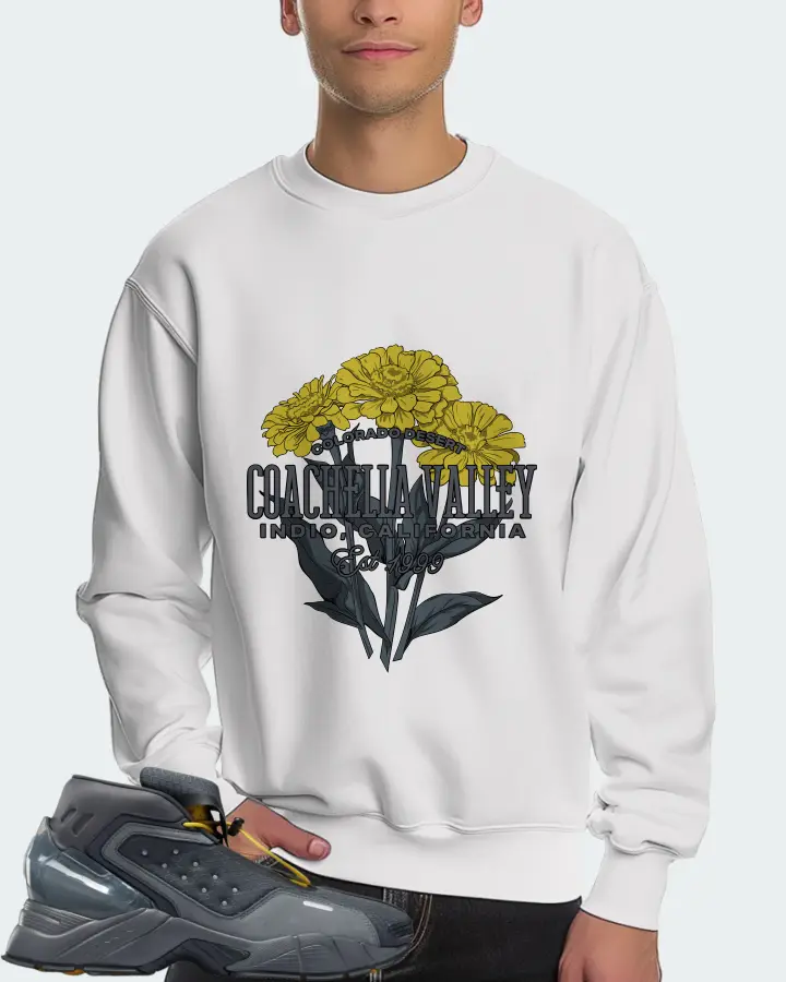 Reebok Ecto Boot Sneaker Matching White Sweatshirt (Coachella Valley) - View 4