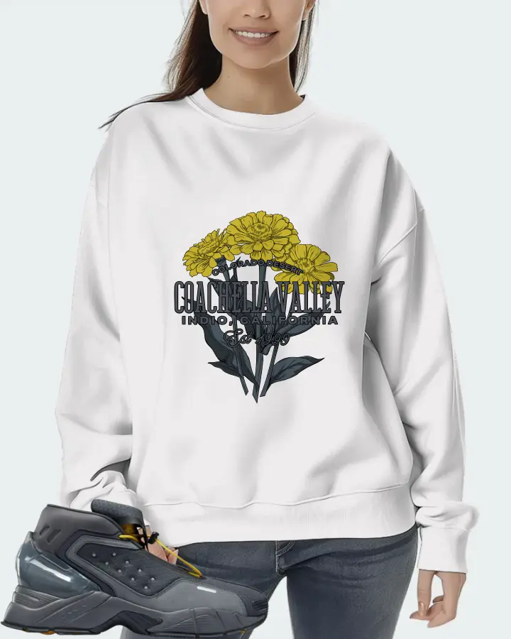Reebok Ecto Boot Sneaker Matching White Sweatshirt (Coachella Valley) - View 5