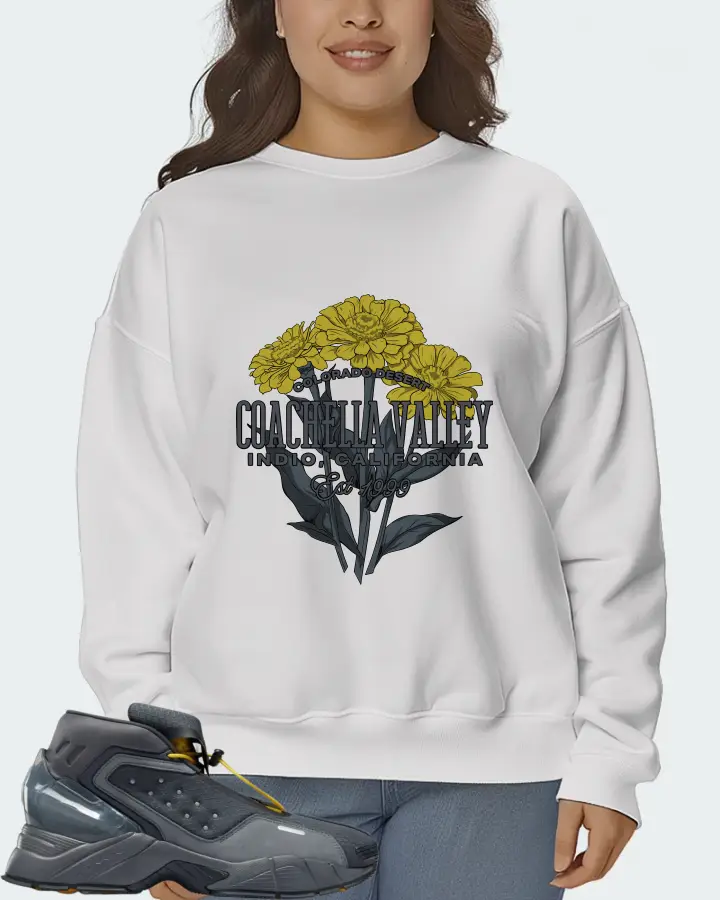 Reebok Ecto Boot Sneaker Matching White Sweatshirt (Coachella Valley) - View 7
