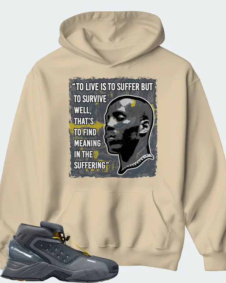 Reebok Ecto Boot Sneaker Matching Cream Hoodie - DMX Suffer Quote