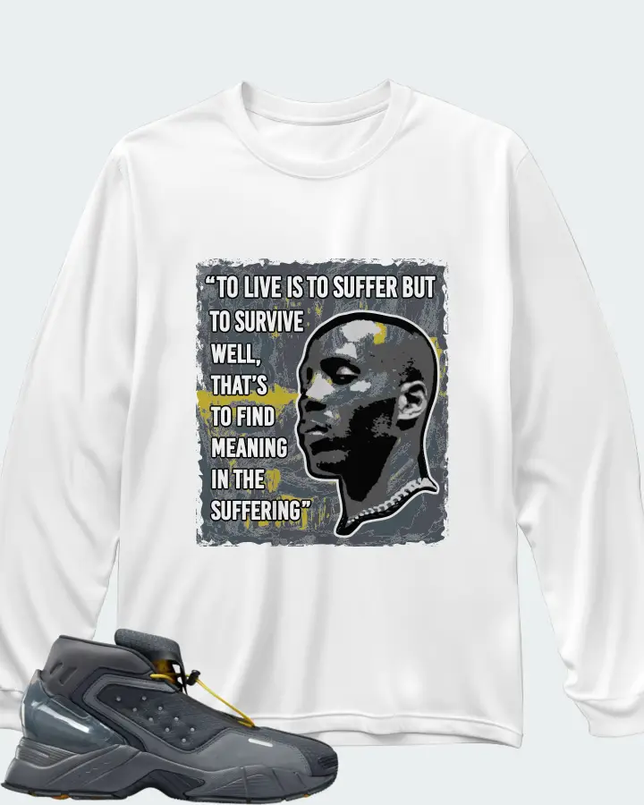 Reebok Ecto Boot Sneaker Matching White Long Sleeve T-Shirt - DMX Suffer Quote