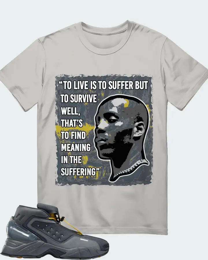 Reebok Ecto Boot Sneaker Matching Grey Gildan T-Shirt - DMX Suffer Quote