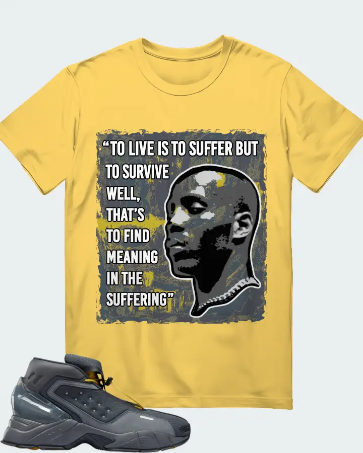Reebok Ecto Boot Sneaker Matching Yellow Gildan T-Shirt - DMX Suffer Quote