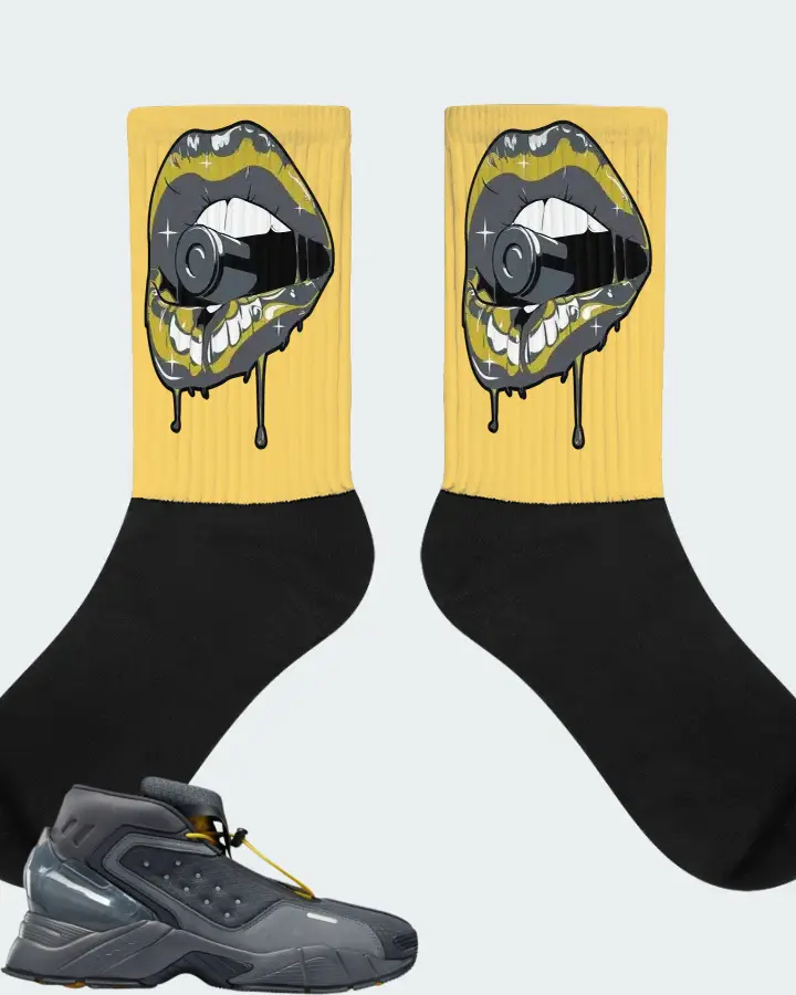 Reebok Ecto Boot Sneaker Matching Yellow Socks - Kiss of Death