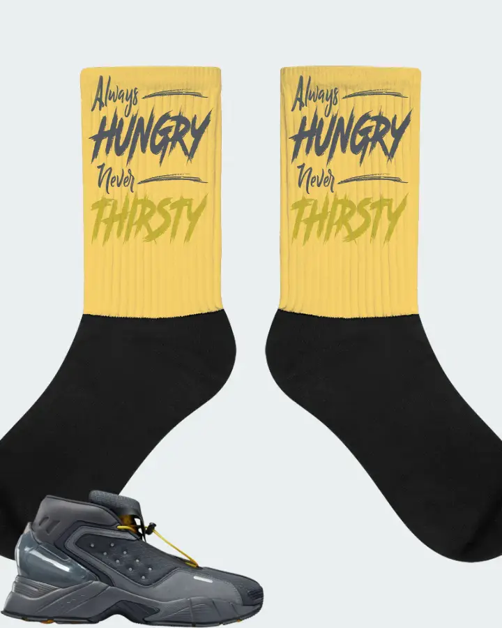 Reebok Ecto Boot Sneaker Matching Yellow Socks - Always HUNGRY Never THIRSTY