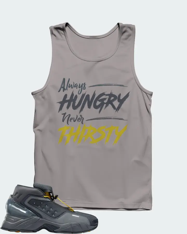 Reebok Ecto Boot Sneaker Matching Grey Tank Top - Always HUNGRY Never THIRSTY