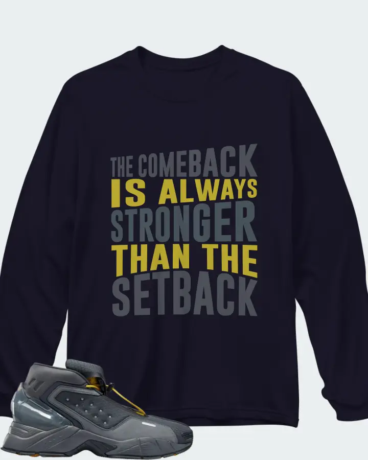 Reebok Ecto Boot Sneaker Matching Navy Long Sleeve T-Shirt - The Comeback