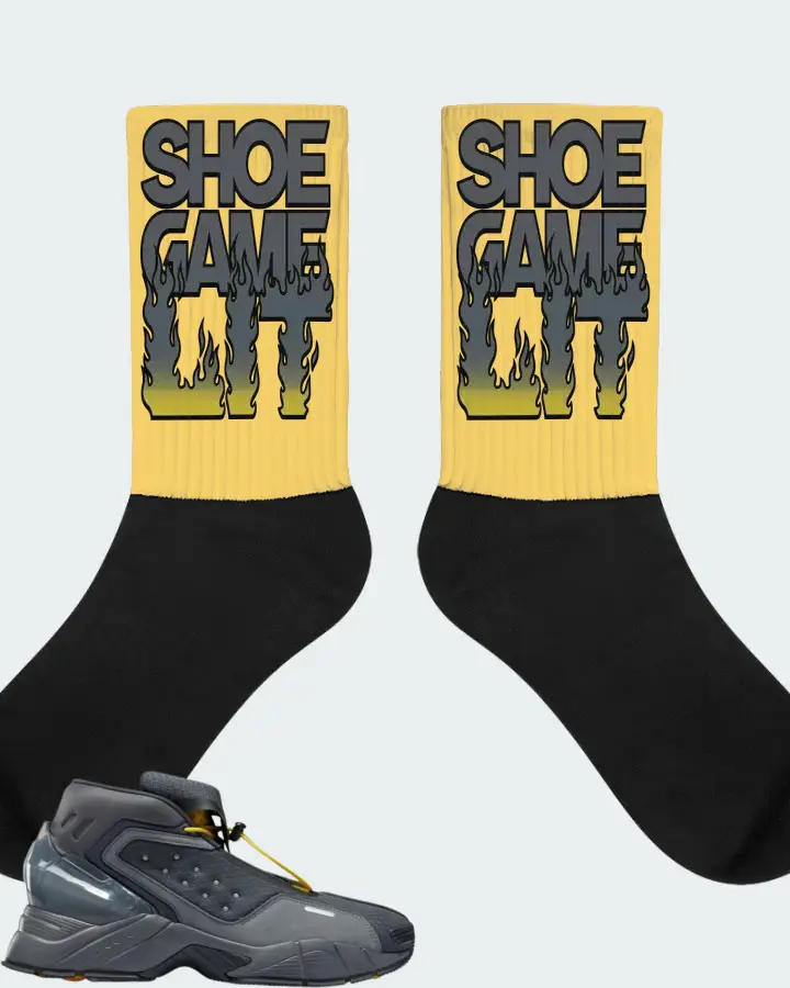 Reebok Ecto Boot Sneaker Matching Yellow Socks - Shoe Game Lit Refreshed