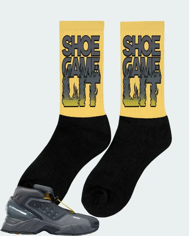 Reebok Ecto Boot Sneaker Matching Yellow Socks (Shoe Game Lit Refreshed) - View 3