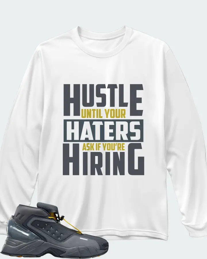 Reebok Ecto Boot Sneaker Matching White Long Sleeve T-Shirt - HUSTLE UNTIL YOUR HATERS