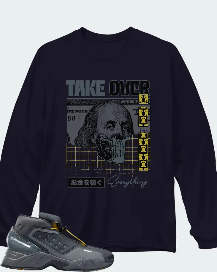 Reebok Ecto Boot Sneaker Matching Navy Long Sleeve T-Shirt - Take Over