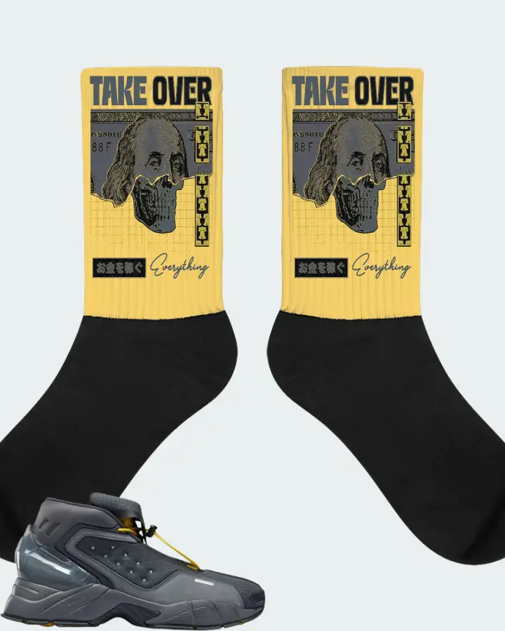 Reebok Ecto Boot Sneaker Matching Yellow Socks - Take Over