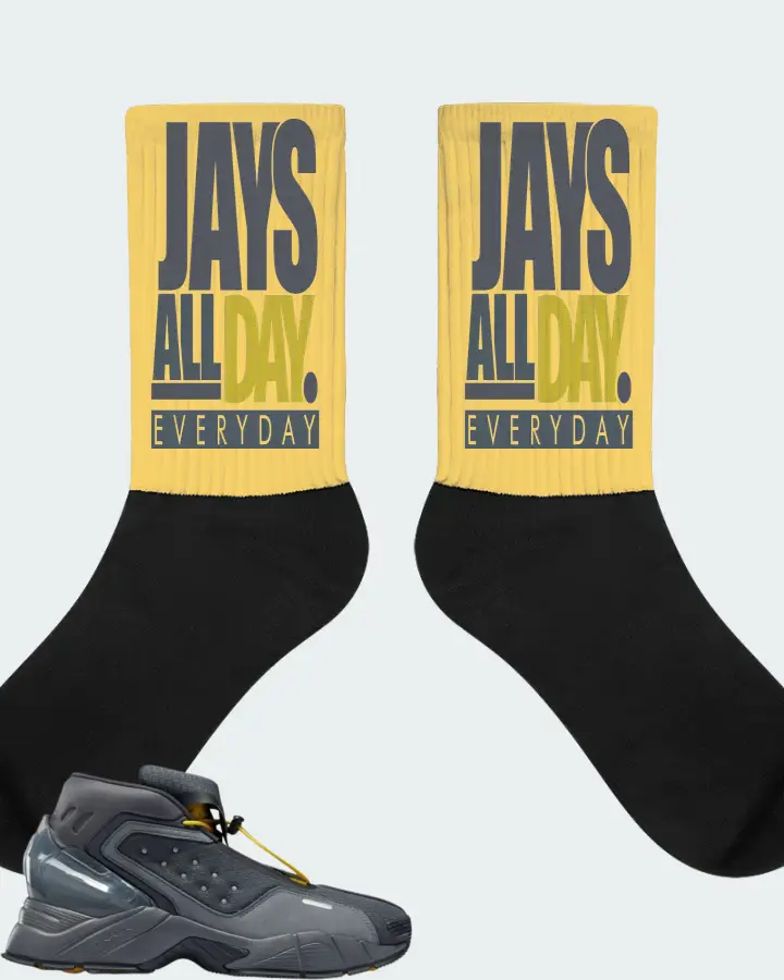 Reebok Ecto Boot Sneaker Matching Yellow Socks - Jays All Day