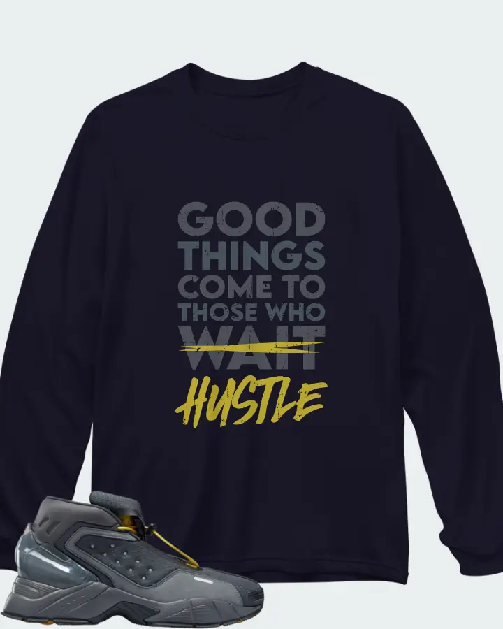 Reebok Ecto Boot Sneaker Matching Navy Long Sleeve T-Shirt - Good Things Come