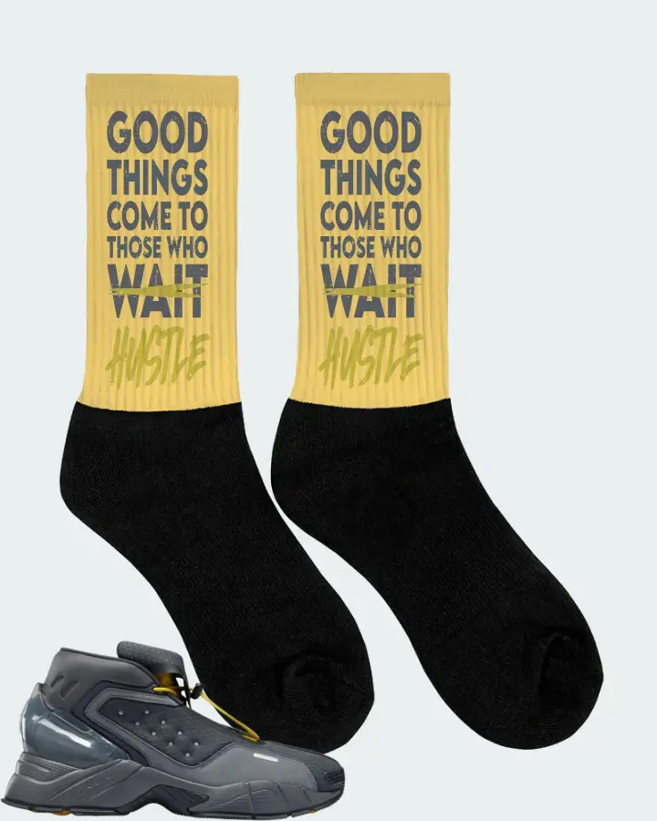 Reebok Ecto Boot Sneaker Matching Yellow Socks (Good Things Come) - View 2