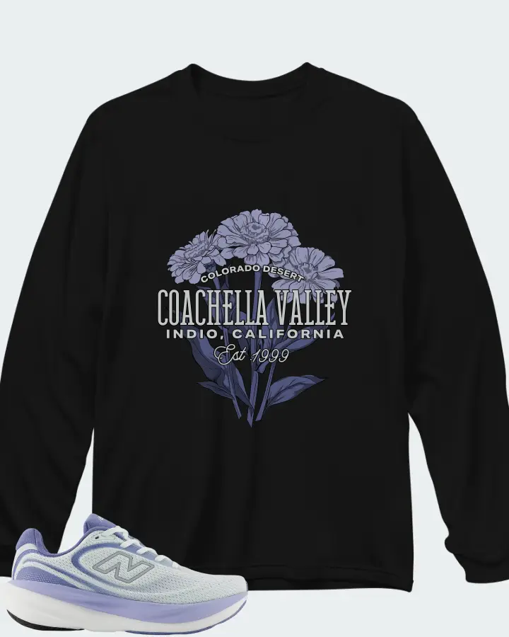 New Balance Fresh Foam X 1080v15 Glint Blue with Silver Metallic Fairweather Blue Matching Long Sleeve T-Shirt