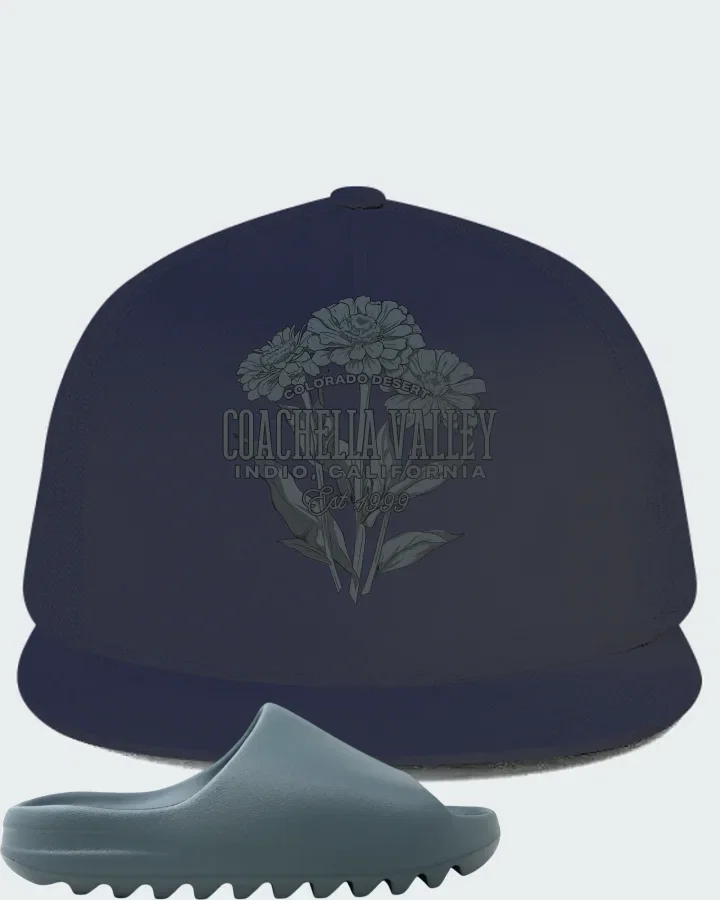 adidas Yeezy Slide Slate Marine Matching Hat
