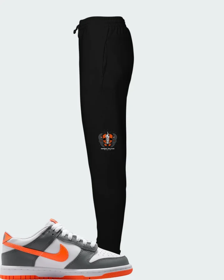 Nike Dunk Dark Grey Orange Matching Joggers