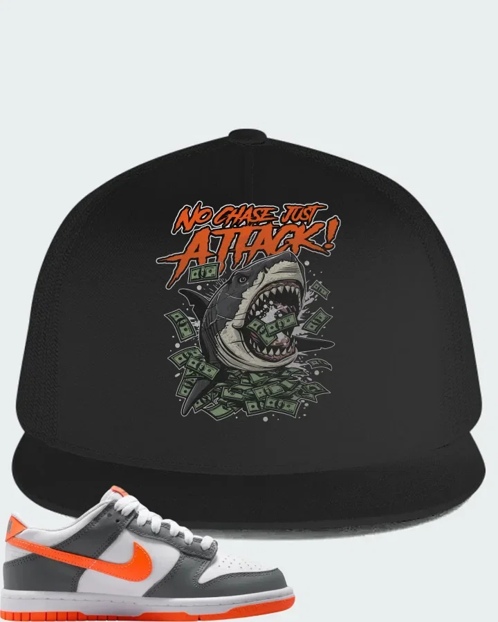 Nike Dunk Dark Grey Orange Matching Hat